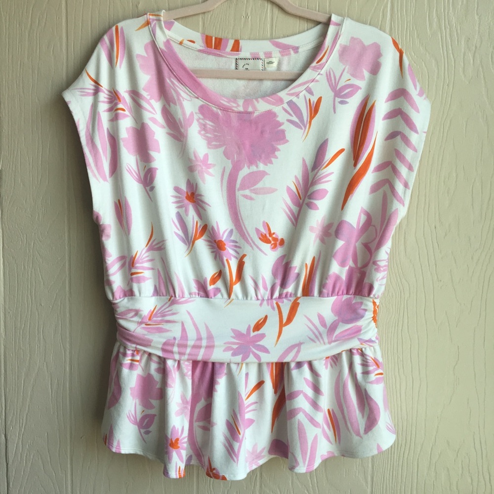 Anthropologie Postage Stamp Postmark Peplum Style